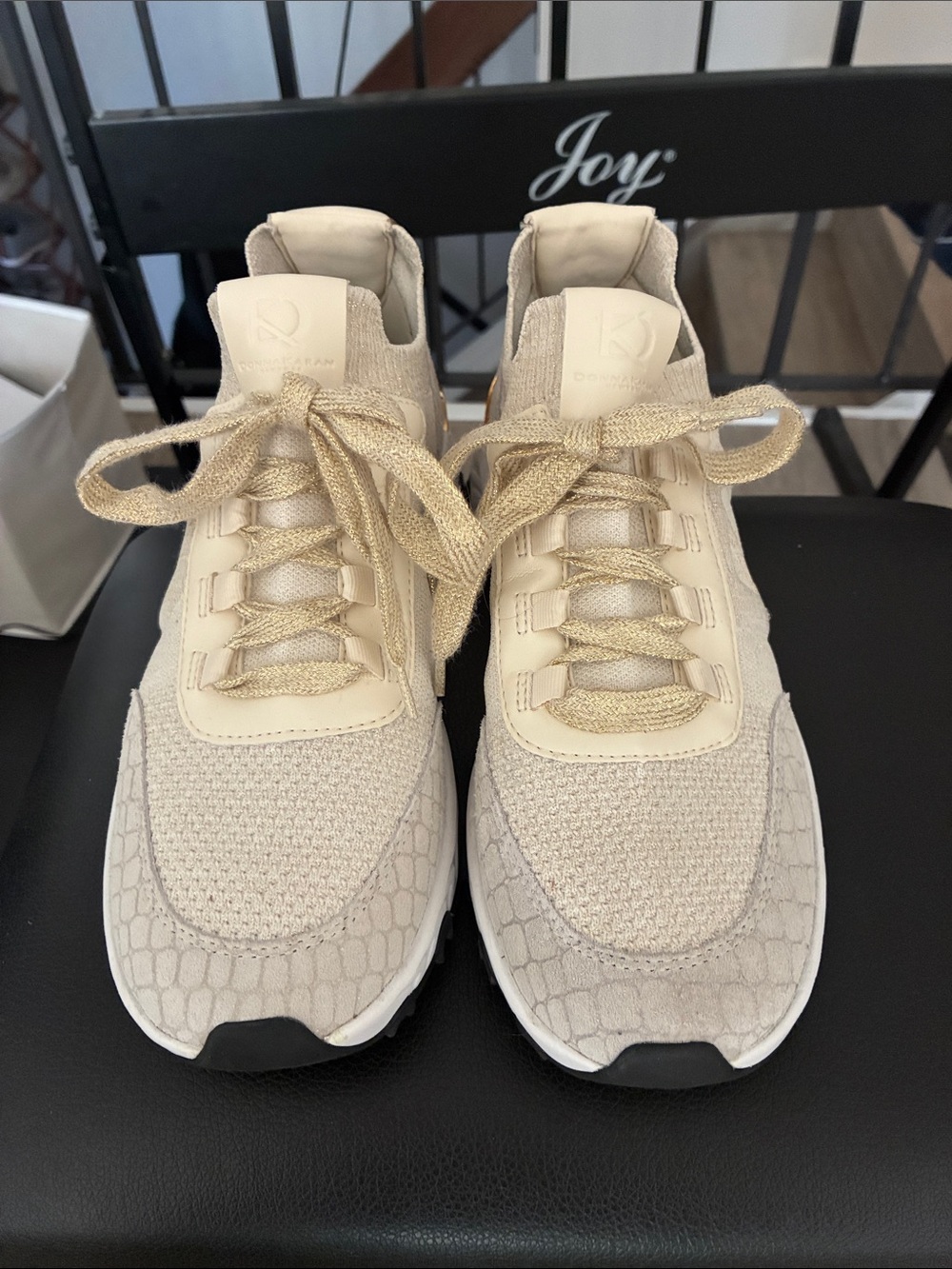 Donna Karin Textured suede Sneaker